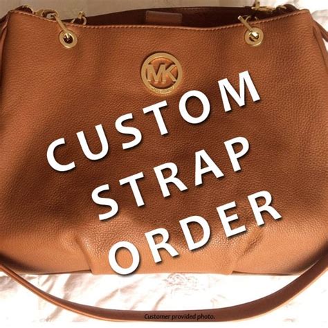 leather purse straps replacement michael kors|Michael Kors signature tote strap.